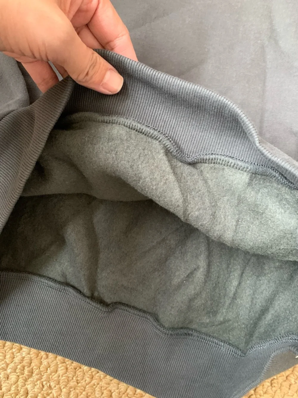 XS Edikted Dark Gray Hoodie Pink Bow Sleeve Oversized - Picture 5 of 7